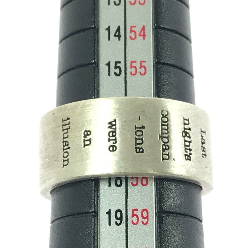 【中古品】【メンズ】 MARS マーズ SV925 ENGLISH MESSAGE RING シルバー925 イングリッシュ メッセージ 平打リング アクセサリー 192-260906-rt-25-tagh カラー：シルバー 万代Net店