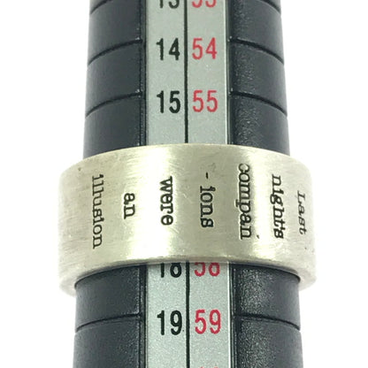 【中古品】【メンズ】 MARS マーズ SV925 ENGLISH MESSAGE RING シルバー925 イングリッシュ メッセージ 平打リング アクセサリー 192-260906-rt-25-tagh カラー：シルバー 万代Net店
