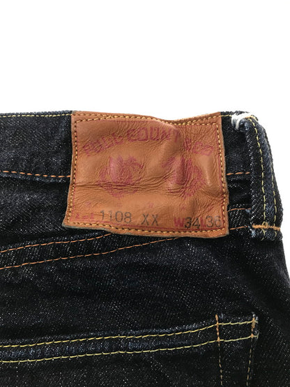 【中古品】【メンズ】 FULL COUNT フルカウント SLIM STRAIGHT DENIM PANTS 1108XX スリム ストレート デニム パンツ ジーンズ ボトムス 156-260904-rt-50-tagh サイズ：34 カラー：インディゴ 万代Net店