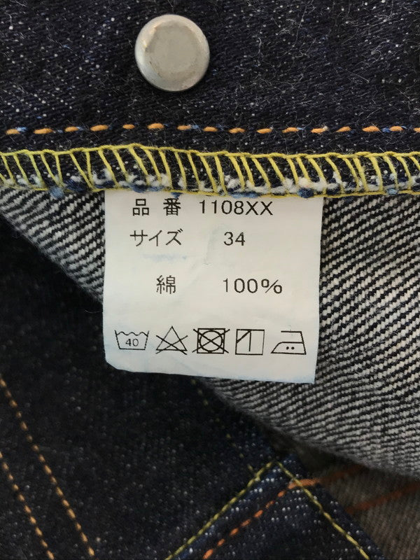 【中古品】【メンズ】 FULL COUNT フルカウント SLIM STRAIGHT DENIM PANTS 1108XX スリム ストレート デニム パンツ ジーンズ ボトムス 156-260904-rt-50-tagh サイズ：34 カラー：インディゴ 万代Net店