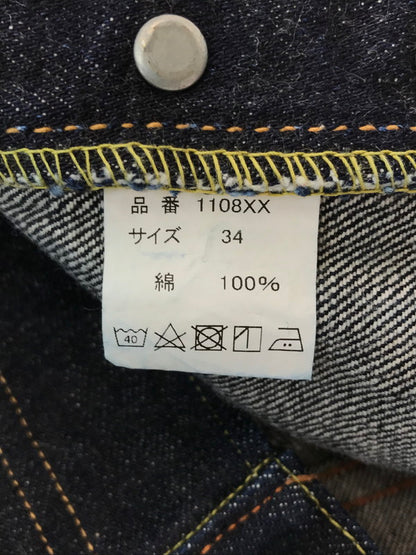 【中古品】【メンズ】 FULL COUNT フルカウント SLIM STRAIGHT DENIM PANTS 1108XX スリム ストレート デニム パンツ ジーンズ ボトムス 156-260904-rt-50-tagh サイズ：34 カラー：インディゴ 万代Net店