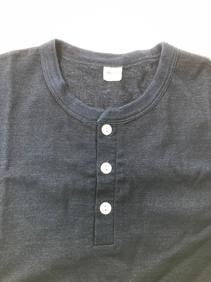 【中古品】【メンズ】 WAREHOUSE ウエアハウス SS HENLEY NECK T-SHIRT INDIGO ヘンリーネック ショートスリーブ Tシャツ トップス 145-260904-rt-42-tagh サイズ：XL カラー：インディゴ 万代Net店