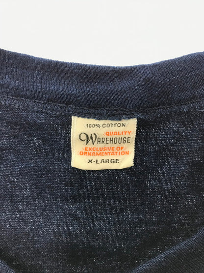 【中古品】【メンズ】 WAREHOUSE ウエアハウス SS HENLEY NECK T-SHIRT INDIGO ヘンリーネック ショートスリーブ Tシャツ トップス 145-260904-rt-42-tagh サイズ：XL カラー：インディゴ 万代Net店