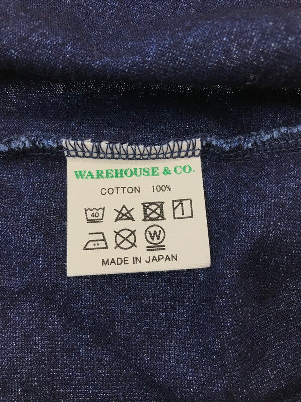 【中古品】【メンズ】 WAREHOUSE ウエアハウス SS HENLEY NECK T-SHIRT INDIGO ヘンリーネック ショートスリーブ Tシャツ トップス 145-260904-rt-42-tagh サイズ：XL カラー：インディゴ 万代Net店