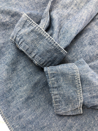 【中古品】【メンズ】 WAREHOUSE ウエアハウス DUCK DIGGER L/S CHAMBRAY WORK SHIRT シャンブレー ワークシャツ 長袖シャツ 145-260912-na-11-tagh サイズ：40 カラー：インディゴ 万代Net店