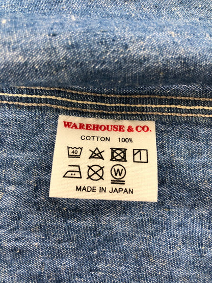 【中古品】【メンズ】 WAREHOUSE ウエアハウス DUCK DIGGER L/S CHAMBRAY WORK SHIRT シャンブレー ワークシャツ 長袖シャツ 145-260912-na-11-tagh サイズ：40 カラー：インディゴ 万代Net店