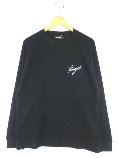 【中古美品】【メンズ】 XLARGE エクストララージ WAFFLE RAGLAN TOP BLACK 101263011022 ワッフル ラグラン トップス 142-260906-rt-04-tagh サイズ：L カラー：ブラック 万代Net店