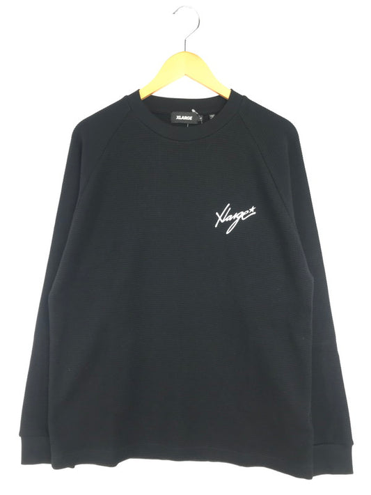 【中古美品】【メンズ】 XLARGE エクストララージ WAFFLE RAGLAN TOP BLACK 101263011022 ワッフル ラグラン トップス 142-260906-rt-04-tagh サイズ：L カラー：ブラック 万代Net店