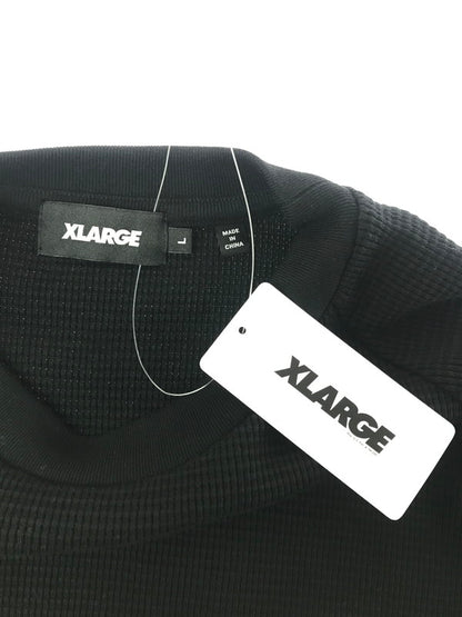 【中古美品】【メンズ】 XLARGE エクストララージ WAFFLE RAGLAN TOP BLACK 101263011022 ワッフル ラグラン トップス 142-260906-rt-04-tagh サイズ：L カラー：ブラック 万代Net店