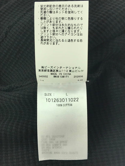 【中古美品】【メンズ】 XLARGE エクストララージ WAFFLE RAGLAN TOP BLACK 101263011022 ワッフル ラグラン トップス 142-260906-rt-04-tagh サイズ：L カラー：ブラック 万代Net店