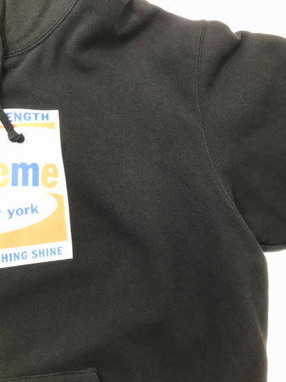 【中古品】【メンズ】 SUPREME シュプリーム 21SS SHINE HOODED SWEATSHIRT シャイン フーデッド スウェットシャツ パーカー 149-260914-na-06-tagh サイズ：M カラー：ブラック 万代Net店