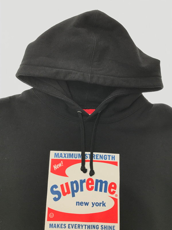 【中古品】【メンズ】 SUPREME シュプリーム 21SS SHINE HOODED SWEATSHIRT シャイン フーデッド スウェットシャツ パーカー 149-260914-na-06-tagh サイズ：M カラー：ブラック 万代Net店