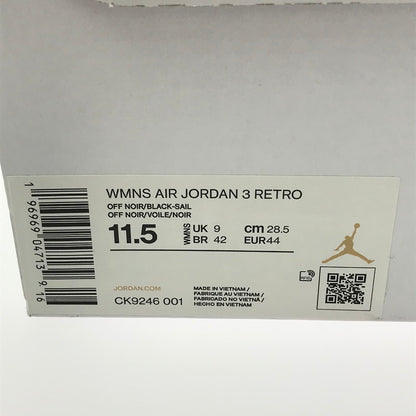 【中古品】【メンズ】 NIKE ナイキ WMNS AIR JORDAN 3 RETRO CK9246-001 ウィメンズ エアジョーダン 3 レトロ スニーカー 靴 160-260908-na-03-tagh サイズ：28.5cm US 11.5 カラー：OFF NOIR/BLACK-SAIL 万代Net店