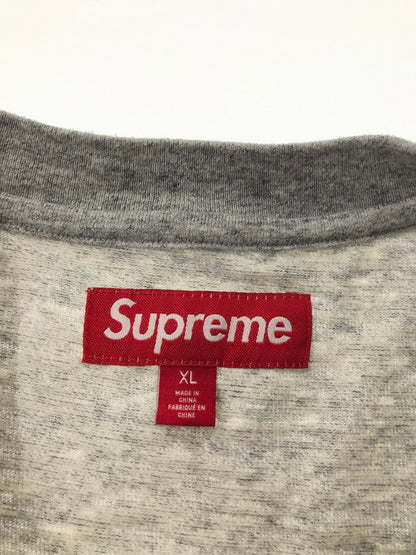 【中古品】【メンズ】 SUPREME シュプリーム 23AW COLLEGIATE S/S TOP カレジエイト Tシャツ 半袖Tシャツ 149-260914-na-03-tagh サイズ：XL カラー：グレー 万代Net店