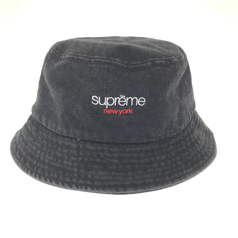 【中古品】【メンズ】 SUPREME シュプリーム 25SS DENIM CRUSHER HAT デニム クラッシャー ハット 帽子 185-260914-na-08-tagh サイズ：MEDIUM/LARGE カラー：ブラック 万代Net店