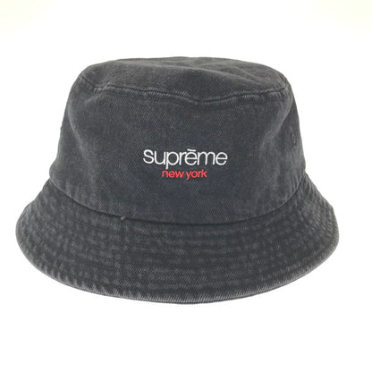 【中古品】【メンズ】 SUPREME シュプリーム 25SS DENIM CRUSHER HAT デニム クラッシャー ハット 帽子 185-260914-na-08-tagh サイズ：MEDIUM/LARGE カラー：ブラック 万代Net店