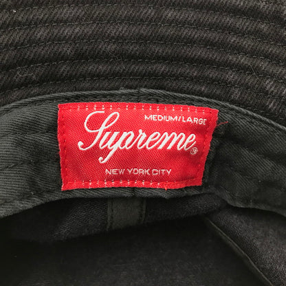 【中古品】【メンズ】 SUPREME シュプリーム 25SS DENIM CRUSHER HAT デニム クラッシャー ハット 帽子 185-260914-na-08-tagh サイズ：MEDIUM/LARGE カラー：ブラック 万代Net店
