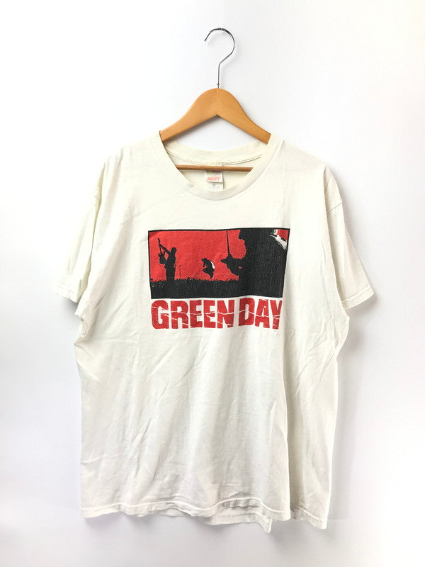 【現状渡し品】【メンズ】 FRUITS OF THE LOOM フルーツ オブ ザ ルーム 00S GREEN DAY WARNING TOUR S/S TEE ショートスリーブ Tシャツ トップス 146-260904-rt-41-tagh サイズ：XL カラー：ホワイト 万代Net店
