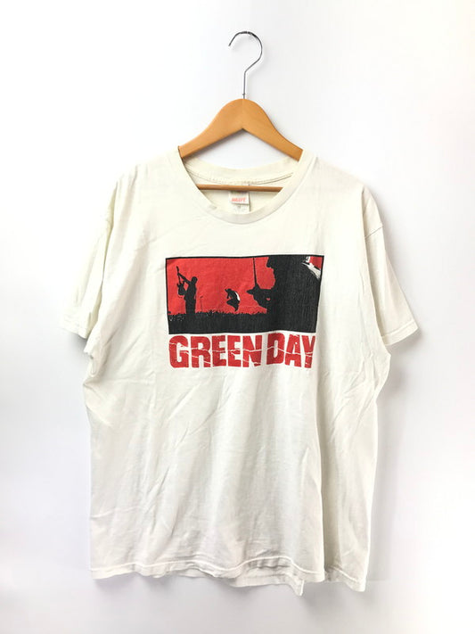 【現状渡し品】【メンズ】 FRUITS OF THE LOOM フルーツ オブ ザ ルーム 00S GREEN DAY WARNING TOUR S/S TEE ショートスリーブ Tシャツ トップス 146-260904-rt-41-tagh サイズ：XL カラー：ホワイト 万代Net店