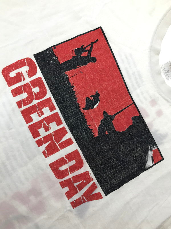 【現状渡し品】【メンズ】 FRUITS OF THE LOOM フルーツ オブ ザ ルーム 00S GREEN DAY WARNING TOUR S/S TEE ショートスリーブ Tシャツ トップス 146-260904-rt-41-tagh サイズ：XL カラー：ホワイト 万代Net店