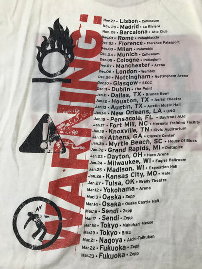 【現状渡し品】【メンズ】 FRUITS OF THE LOOM フルーツ オブ ザ ルーム 00S GREEN DAY WARNING TOUR S/S TEE ショートスリーブ Tシャツ トップス 146-260904-rt-41-tagh サイズ：XL カラー：ホワイト 万代Net店