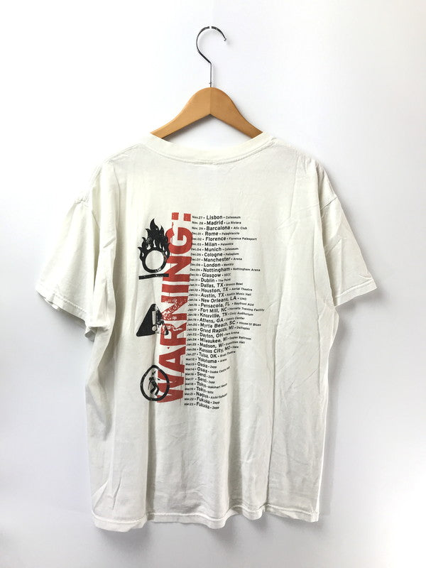 【現状渡し品】【メンズ】 FRUITS OF THE LOOM フルーツ オブ ザ ルーム 00S GREEN DAY WARNING TOUR S/S TEE ショートスリーブ Tシャツ トップス 146-260904-rt-41-tagh サイズ：XL カラー：ホワイト 万代Net店