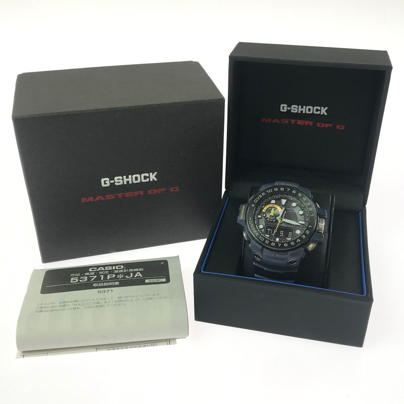 【中古品】【メンズ】 G-SHOCK ジーショック GULFMASTER DIGITAL ANALOGUE TOUGH SOLAR GWN-1000NV-2AJF ガルフマスター デジタル アナログ タフソーラー 腕時計 196-260912-na-06-tagh カラー：ネイビー 万代Net店
