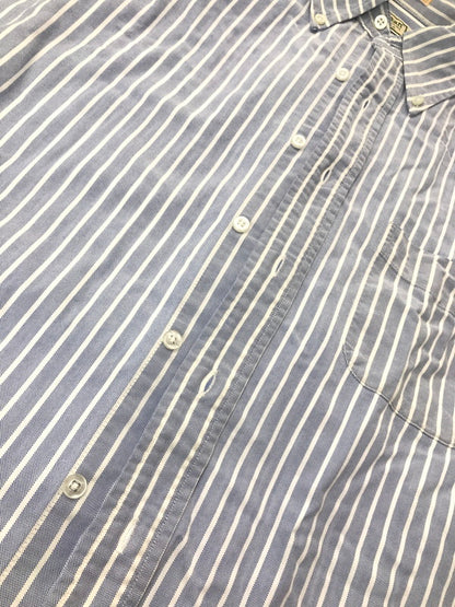 【中古品】【メンズ】 L.L.BEAN エルエルビーン 80～90's S/S BD STRIPE SHIRT 80～90年代 ショートスリーブ ボタンダウン ストライプ シャツ トップス 146-260904-rt-46-tagh サイズ：16.5-32 カラー：ブルー 万代Net店