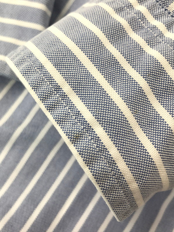 【中古品】【メンズ】 L.L.BEAN エルエルビーン 80～90's S/S BD STRIPE SHIRT 80～90年代 ショートスリーブ ボタンダウン ストライプ シャツ トップス 146-260904-rt-46-tagh サイズ：16.5-32 カラー：ブルー 万代Net店