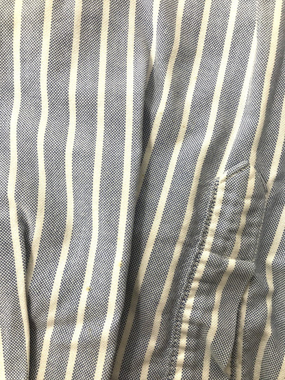 【中古品】【メンズ】 L.L.BEAN エルエルビーン 80～90's S/S BD STRIPE SHIRT 80～90年代 ショートスリーブ ボタンダウン ストライプ シャツ トップス 146-260904-rt-46-tagh サイズ：16.5-32 カラー：ブルー 万代Net店