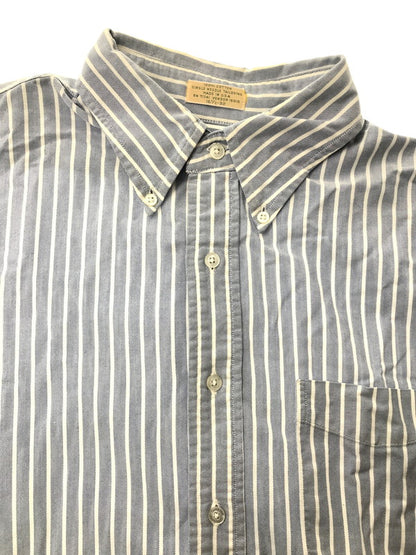 【中古品】【メンズ】 L.L.BEAN エルエルビーン 80～90's S/S BD STRIPE SHIRT 80～90年代 ショートスリーブ ボタンダウン ストライプ シャツ トップス 146-260904-rt-46-tagh サイズ：16.5-32 カラー：ブルー 万代Net店