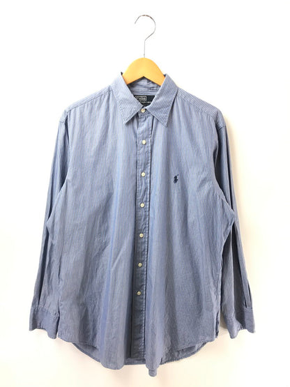 【中古品】【メンズ】 POLO RALPH LAUREN ポロ・ラルフローレン 90's LOWELL STRIPE LS SHIRT BLUE ローウェル ストライプ ロングスリーブ シャツ トップス 146-260904-rt-45-tagh サイズ：16-33 カラー：ブルー 万代Net店