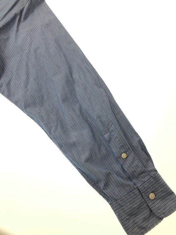 【中古品】【メンズ】 POLO RALPH LAUREN ポロ・ラルフローレン 90's LOWELL STRIPE LS SHIRT BLUE ローウェル ストライプ ロングスリーブ シャツ トップス 146-260904-rt-45-tagh サイズ：16-33 カラー：ブルー 万代Net店