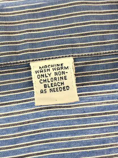 【中古品】【メンズ】 POLO RALPH LAUREN ポロ・ラルフローレン 90's LOWELL STRIPE LS SHIRT BLUE ローウェル ストライプ ロングスリーブ シャツ トップス 146-260904-rt-45-tagh サイズ：16-33 カラー：ブルー 万代Net店