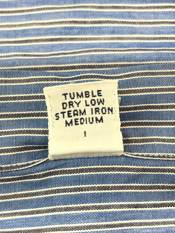 【中古品】【メンズ】 POLO RALPH LAUREN ポロ・ラルフローレン 90's LOWELL STRIPE LS SHIRT BLUE ローウェル ストライプ ロングスリーブ シャツ トップス 146-260904-rt-45-tagh サイズ：16-33 カラー：ブルー 万代Net店