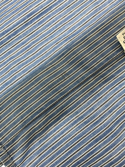 【中古品】【メンズ】 POLO RALPH LAUREN ポロ・ラルフローレン 90's LOWELL STRIPE LS SHIRT BLUE ローウェル ストライプ ロングスリーブ シャツ トップス 146-260904-rt-45-tagh サイズ：16-33 カラー：ブルー 万代Net店