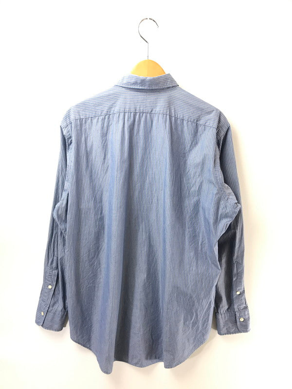 【中古品】【メンズ】 POLO RALPH LAUREN ポロ・ラルフローレン 90's LOWELL STRIPE LS SHIRT BLUE ローウェル ストライプ ロングスリーブ シャツ トップス 146-260904-rt-45-tagh サイズ：16-33 カラー：ブルー 万代Net店