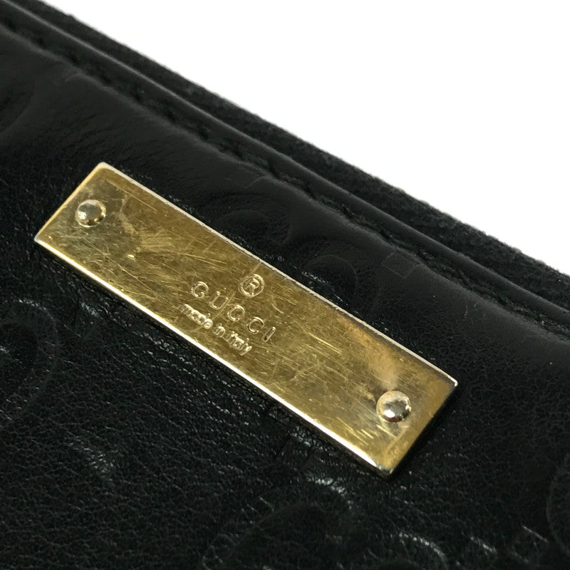 【現状渡し品】【メンズ】 GUCCI グッチ グッチシマ ラウンドファスナー ウォレット 112724 長財布 181-260908-na-12-tagh カラー：ブラック 万代Net店