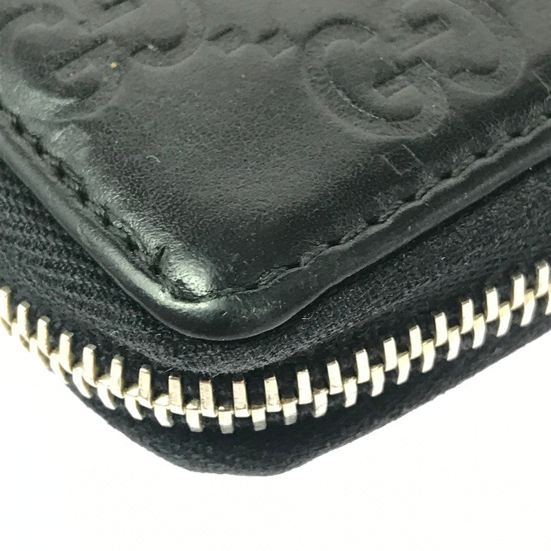 【現状渡し品】【メンズ】 GUCCI グッチ グッチシマ ラウンドファスナー ウォレット 112724 長財布 181-260908-na-12-tagh カラー：ブラック 万代Net店