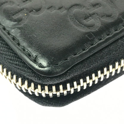 【現状渡し品】【メンズ】 GUCCI グッチ グッチシマ ラウンドファスナー ウォレット 112724 長財布 181-260908-na-12-tagh カラー：ブラック 万代Net店