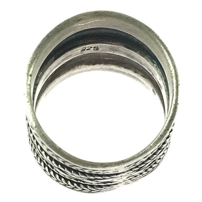 【中古品】【メンズ】 SV925 BRAIDED DESIGN RING シルバー925 編み込み デザイン リング 指輪 アクセサリー 192-260906-rt-26-tagh カラー：シルバー 万代Net店