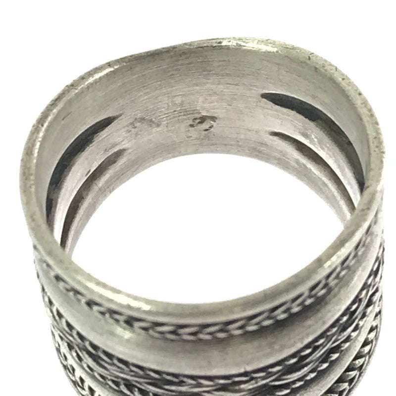 【中古品】【メンズ】 SV925 BRAIDED DESIGN RING シルバー925 編み込み デザイン リング 指輪 アクセサリー 192-260906-rt-26-tagh カラー：シルバー 万代Net店