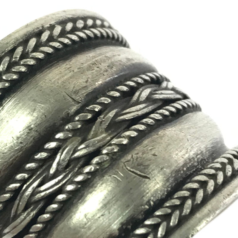 【中古品】【メンズ】 SV925 BRAIDED DESIGN RING シルバー925 編み込み デザイン リング 指輪 アクセサリー 192-260906-rt-26-tagh カラー：シルバー 万代Net店