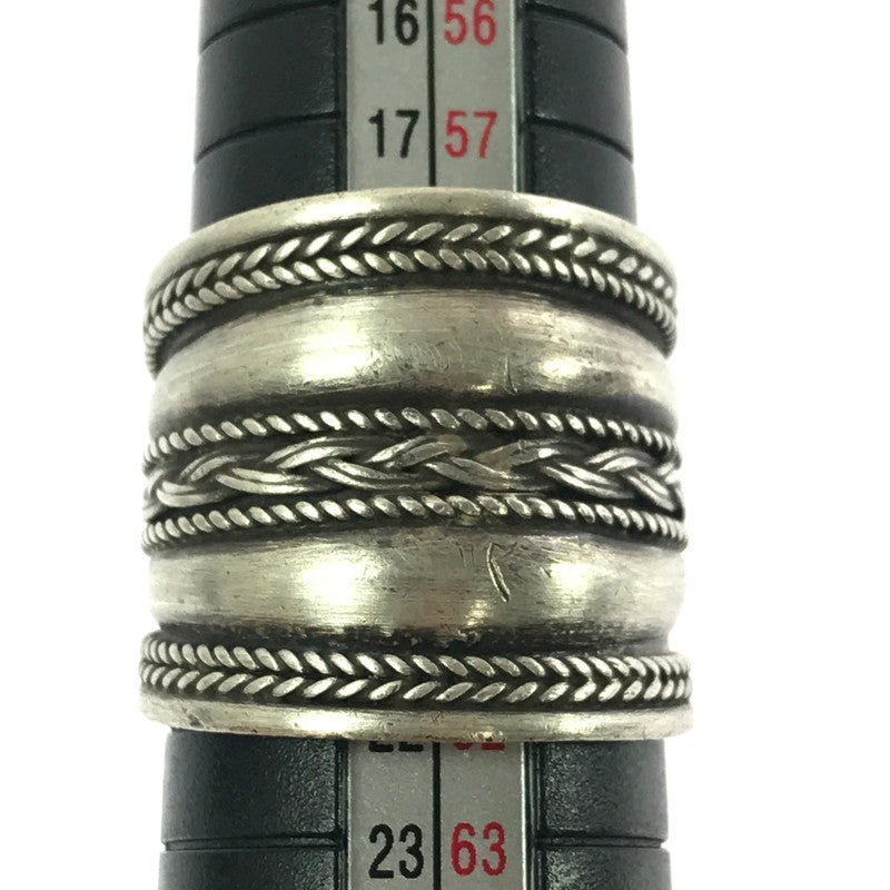 【中古品】【メンズ】 SV925 BRAIDED DESIGN RING シルバー925 編み込み デザイン リング 指輪 アクセサリー 192-260906-rt-26-tagh カラー：シルバー 万代Net店
