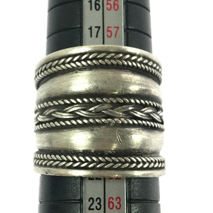 【中古品】【メンズ】 SV925 BRAIDED DESIGN RING シルバー925 編み込み デザイン リング 指輪 アクセサリー 192-260906-rt-26-tagh カラー：シルバー 万代Net店