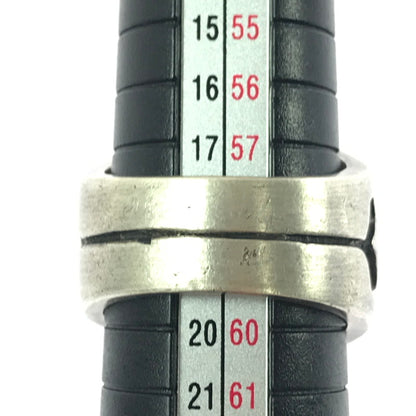 【中古品】【メンズ】 SV925 BLACK STONE FIRE PATTERN RING ブラック ストーン ファイヤー パターン リング アクセサリー 192-260906-rt-29-tagh カラー：シルバー 万代Net店