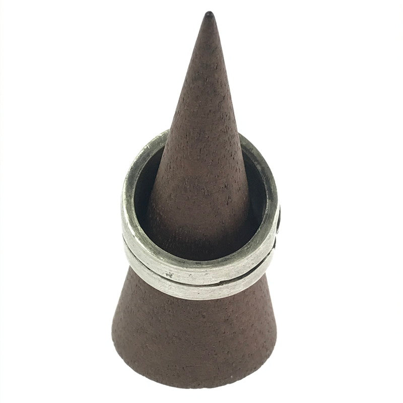 【中古品】【メンズ】 SV925 BLACK STONE FIRE PATTERN RING ブラック ストーン ファイヤー パターン リング アクセサリー 192-260906-rt-29-tagh カラー：シルバー 万代Net店