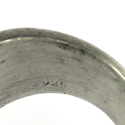 【中古品】【メンズ】 SV925 BLACK STONE FIRE PATTERN RING ブラック ストーン ファイヤー パターン リング アクセサリー 192-260906-rt-29-tagh カラー：シルバー 万代Net店