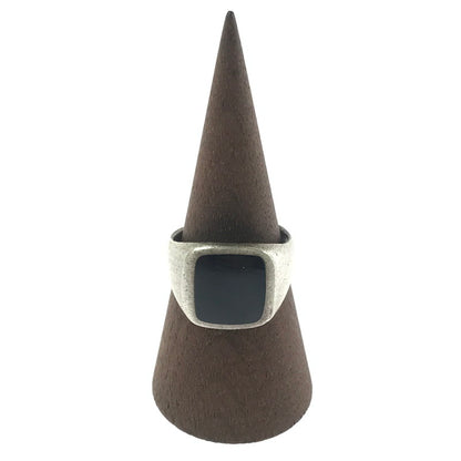 【現状渡し品】【メンズ】 SV925 ONYX SIGNET RING オニキス シグネット リング 指輪 アクセサリー 192-260906-rt-28-tagh カラー：シルバー 万代Net店