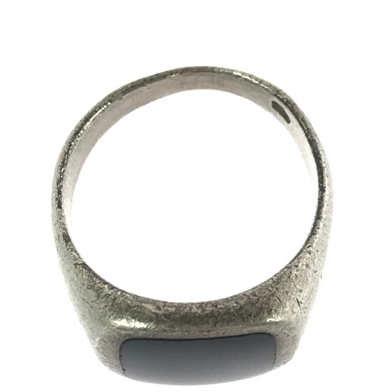 【現状渡し品】【メンズ】 SV925 ONYX SIGNET RING オニキス シグネット リング 指輪 アクセサリー 192-260906-rt-28-tagh カラー：シルバー 万代Net店